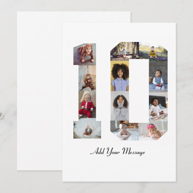 Cartes Pour Fêtes Annuelles Collage photo numéro 10 (Devant / Derrière)