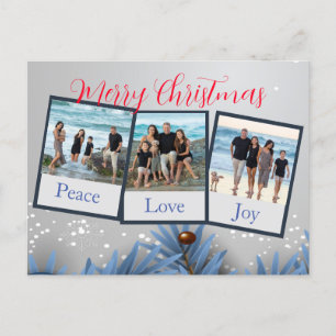 Cartes Pour Fêtes Annuelles Collage photo personnalisé Noël
