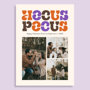 Cartes Pour Fêtes Annuelles Collage photo rétro Halloween Hocus Pocus