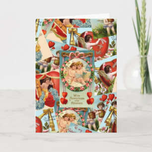 Cartes Pour Fêtes Annuelles Collage vintage de Valentines