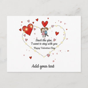 Cartes Pour Fêtes Annuelles Collé comme de la colle valentin