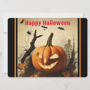 Cartes Pour Fêtes Annuelles Collection Halloween Citrouille éffrayant