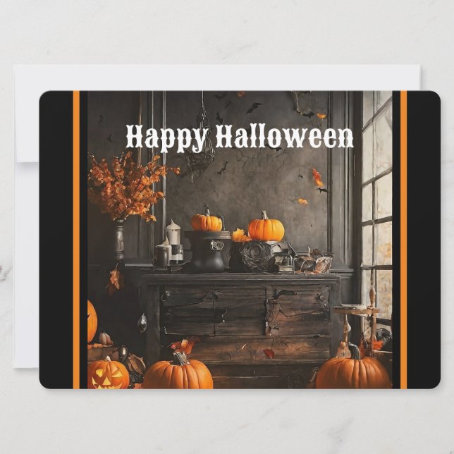 Cartes Pour Fêtes Annuelles Collection Halloween Maison Effrayante (Devant)