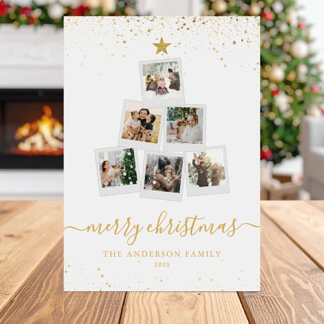 Cartes Pour Fêtes Annuelles Collection photo d'arbre de Noël moderne (Créateur téléchargé)