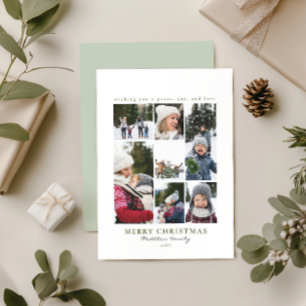 Cartes Pour Fêtes Annuelles Collection photo de famille de Noël simple et mode