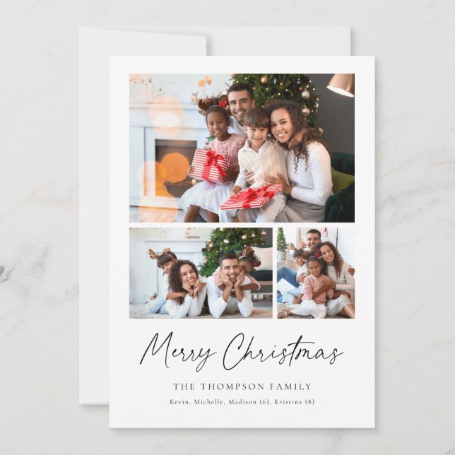 Cartes Pour Fêtes Annuelles Collection photo Joyeux Noël (Devant)