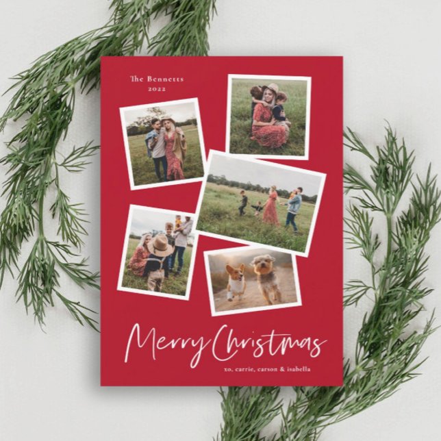 Cartes Pour Fêtes Annuelles Collection photo moderne Joyeux Noël (Créateur téléchargé)