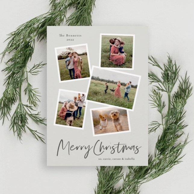 Cartes Pour Fêtes Annuelles Collection photo moderne Joyeux Noël (Créateur téléchargé)