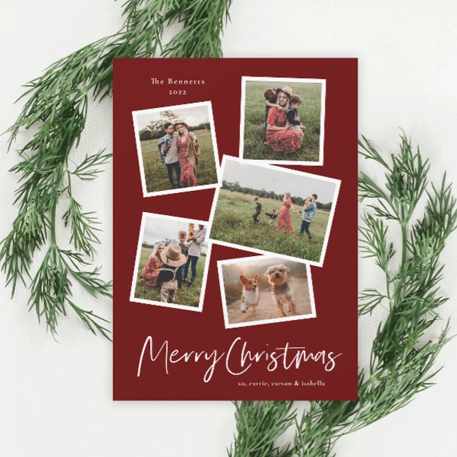 Cartes Pour Fêtes Annuelles Collection photo moderne Joyeux Noël (Créateur téléchargé)