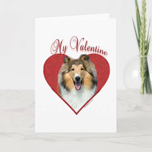 Cartes Pour Fêtes Annuelles Colley rugueux mon Valentine (Devant)