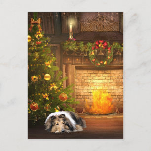 Cartes Pour Fêtes Annuelles Collie Christmas