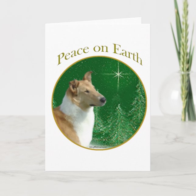 Cartes Pour Fêtes Annuelles Collie Peace (Devant)