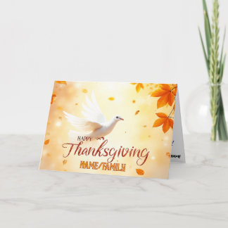 Cartes Pour Fêtes Annuelles Colombe blanche de gratitude – Action de grâce élé