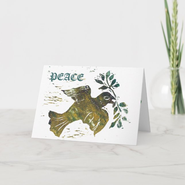 Cartes Pour Fêtes Annuelles Colombe de paix de Noël (Devant)