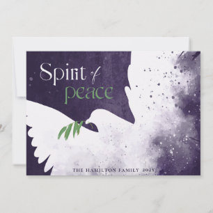 Cartes Pour Fêtes Annuelles colombe profonde violette
