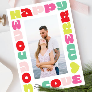 Cartes Pour Fêtes Annuelles coloré clair moderne   noël une photo