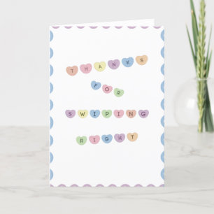Cartes Pour Fêtes Annuelles Coloré Conversationnel Candy Coeur Valentines Day