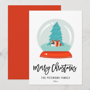 Cartes Pour Fêtes Annuelles Coloré Retro Moderne Arbre du milieu du siècle Glo