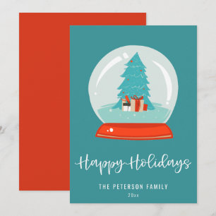 Cartes Pour Fêtes Annuelles Coloré Retro Moderne Moyenne du siècle Globe de ne