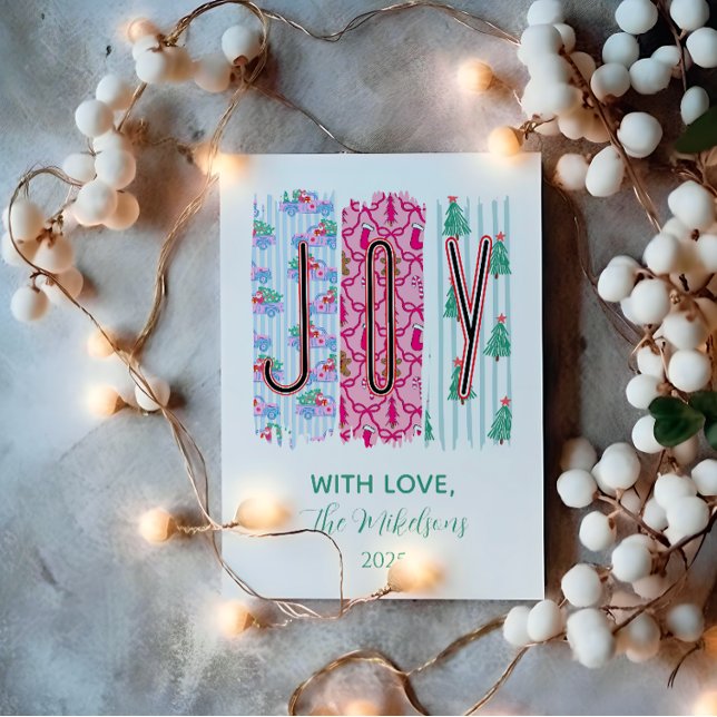 Cartes Pour Fêtes Annuelles Colorful Joy Christmas (Créateur téléchargé)