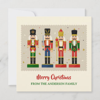 Cartes Pour Fêtes Annuelles Colorful Nutcracker Soldiers Merry Christmas