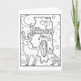 Cartes Pour Fêtes Annuelles coloriage illinois me coloriage