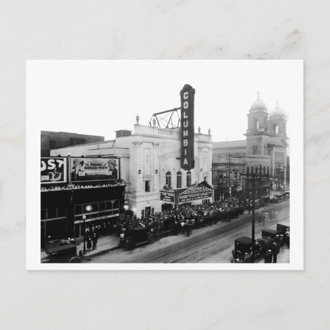 Cartes Pour Fêtes Annuelles Columbia Theatre, Nuit d'ouverture (Devant)