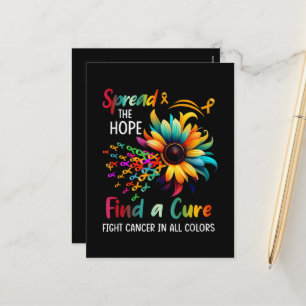 Cartes Pour Fêtes Annuelles Combattre le cancer dans Tourner l'espoir Trouver