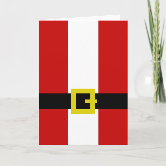 Cartes Pour Fêtes Annuelles Combinaison père Noël (Devant)