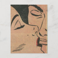 Comic Roy Lichtenstein Style Kiss