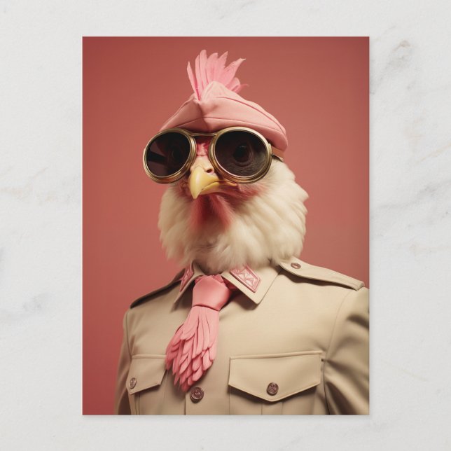 Cartes Pour Fêtes Annuelles Commandeur de poulet de Pâques élégant (Devant)
