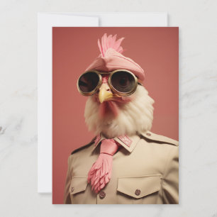 Cartes Pour Fêtes Annuelles Commandeur de poulet de Pâques élégant