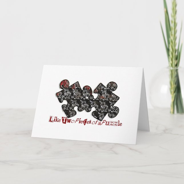 Cartes Pour Fêtes Annuelles Comme deux pièces d'un puzzle (Devant)