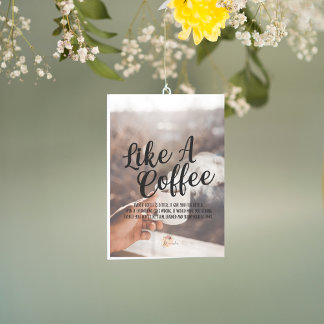 Cartes Pour Fêtes Annuelles Comme un café