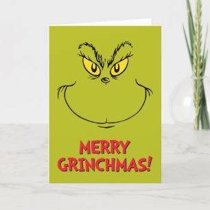 Cartes Pour Fêtes Annuelles Comment Grinch Stole Visage de Noël