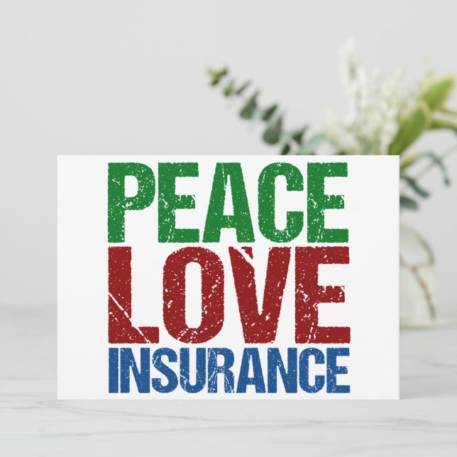 Cartes Pour Fêtes Annuelles Compagnie d'assurance Paix Amour (Debout devant)