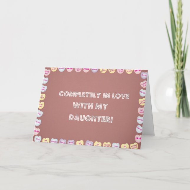 Cartes Pour Fêtes Annuelles Complètement amoureux de ma fille ! (Devant)