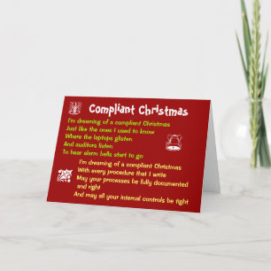 Cartes Pour Fêtes Annuelles Compliable Noël Drôle Conformité Chanson Parodie