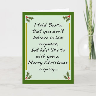 Cartes Pour Fêtes Annuelles Comportement inapproprié de père Noël pour les inc