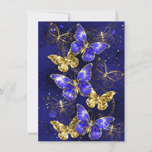 Cartes Pour Fêtes Annuelles Composition avec papillons Sapphire