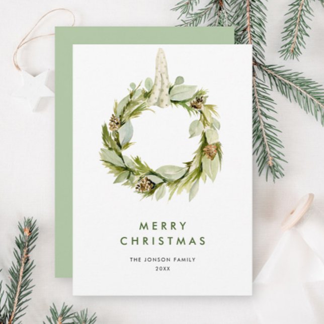 Cartes Pour Fêtes Annuelles Composition élégante de l'arbre de Noël de Bohême (Créateur téléchargé)