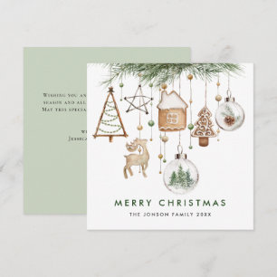Cartes Pour Fêtes Annuelles Composition minimaliste neutre de Noël de Boho