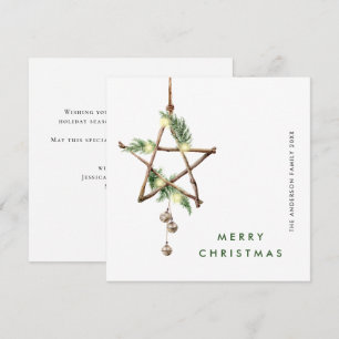 Cartes Pour Fêtes Annuelles Composition minimaliste neutre de Noël de Boho