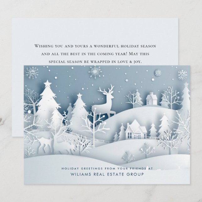 Cartes Pour Fêtes Annuelles Composition moderne de Christmas (Devant / Derrière)