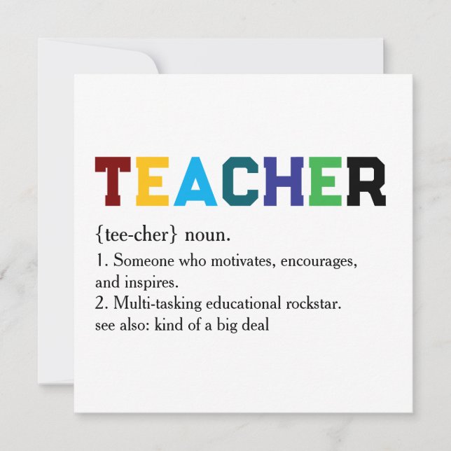 Cartes Pour Fêtes Annuelles Composition Style School Staff Thank You  (Devant)