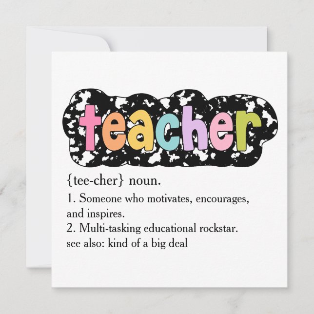 Cartes Pour Fêtes Annuelles Composition Style School Staff Thank You  (Devant)