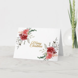 Cartes Pour Fêtes Annuelles Compositions florales de Noël traditionnelles Joye