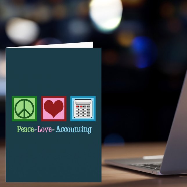 Cartes Pour Fêtes Annuelles Comptabilité de l'amour pour la paix (Créateur téléchargé)