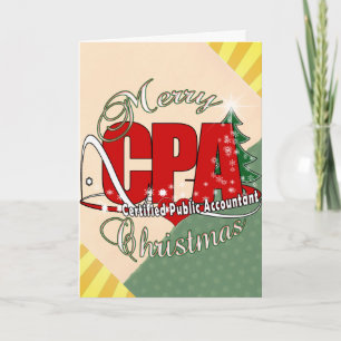 Cartes Pour Fêtes Annuelles Comptable public certifié CPA CHRISTMAS