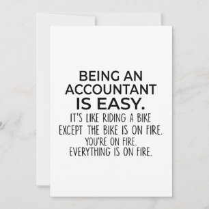 Cartes Pour Fêtes Annuelles Comptables amusants - Être comptable est facile, c